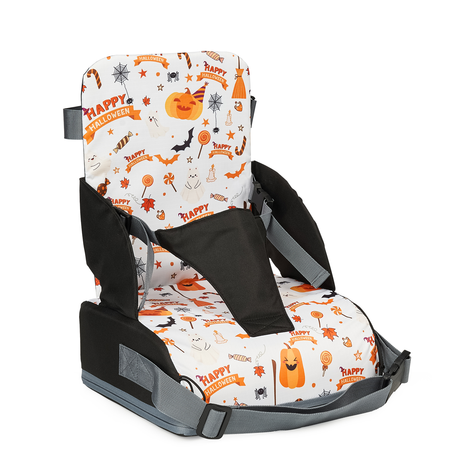 Baby Booster Seat for Kitchen Chair, Viagem, Correias laváveis, Fivela de segurança, Portátil, Criança, PU