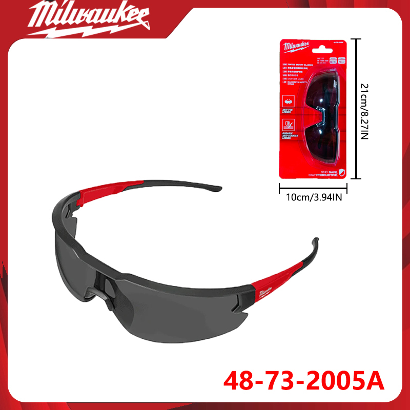 Gafas de Seguridad Milwaukee 48-73-2005A, No Transparentes, Antideslumbrantes, Protección Ocular
