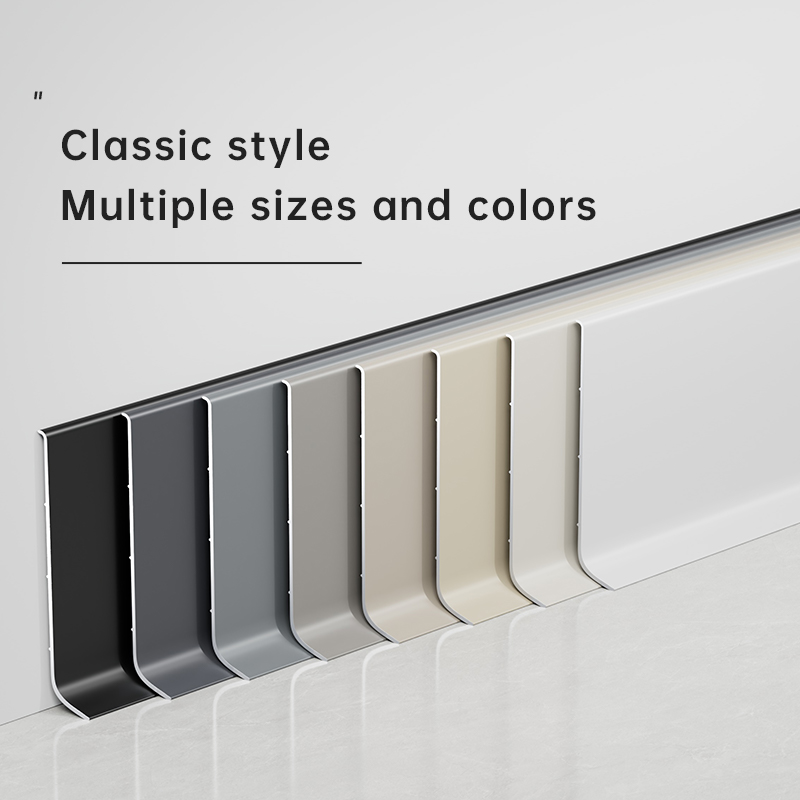 Simple type Home Decorative Flooring Metal decorative baseboard molding kitchen cabinet led profile aluminum skirting board