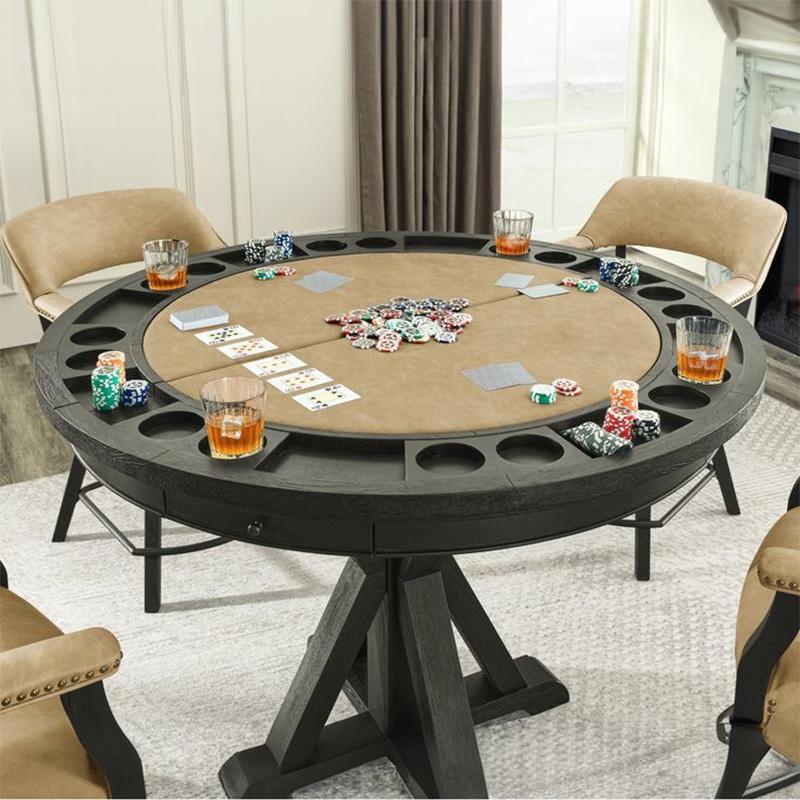 Home Entertainment Texas Hold'em Table Dual-purpose Dining Villa Mansion Chess Table Four-person Whipped Egg