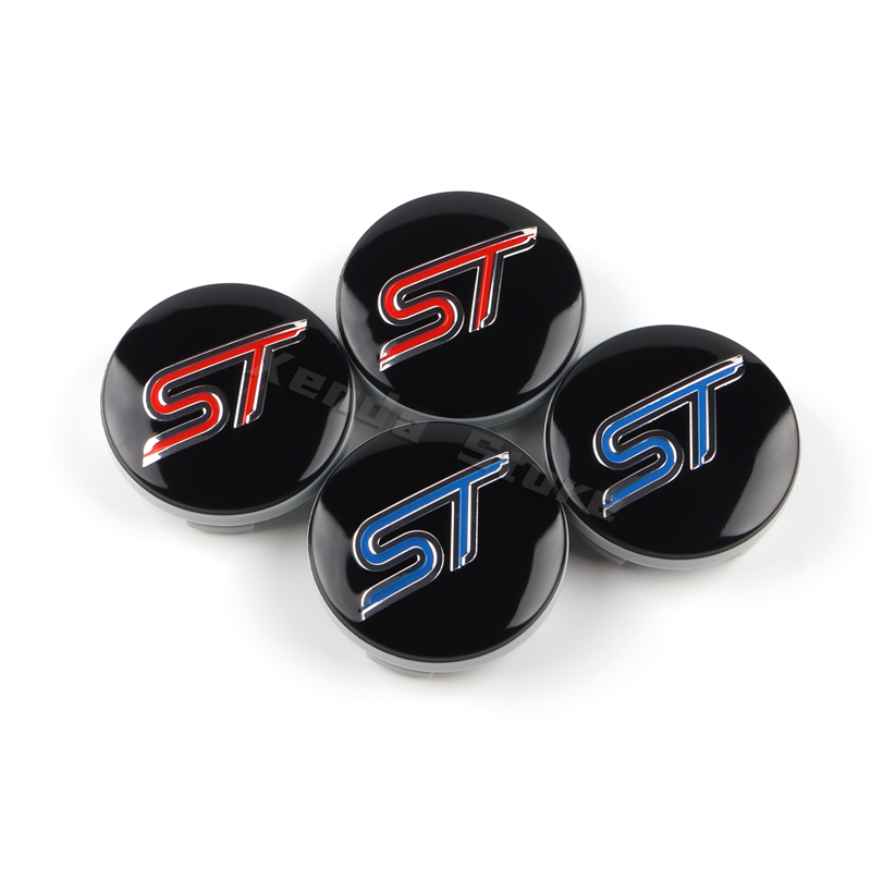 4 Uds 54mm ST Line tapas de centro de rueda de coche cubierta de llanta para Ford Focus Mondeo Mustang Fiesta Kuga MK2 Everest Escape Accesorios