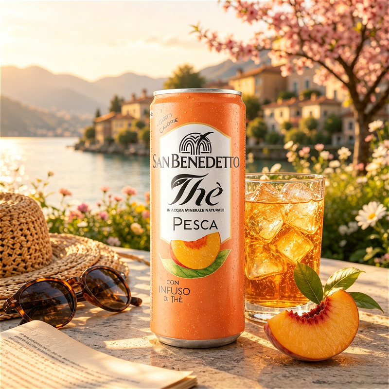 SANBENDETTO Perzik IJs-thee 1,5L Fles Zonder Conserveermiddelen Voor Kamperen Wandelen Hydratatie Drank
