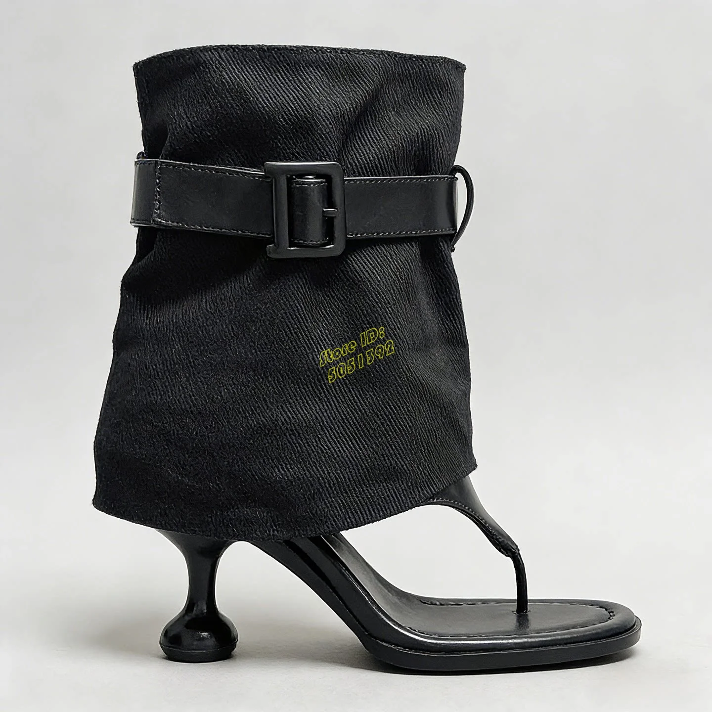Sandali in camoscio neri con cinturino e punta aperta, infradito slip-on con tacco a spillo sottile, fatti a mano, scarpe da donna eleganti per l'estate 2026