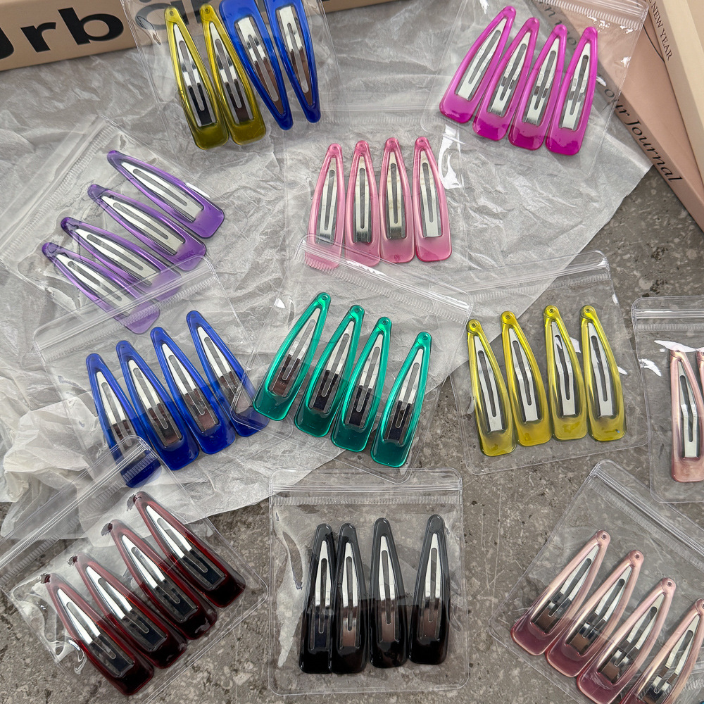 Summer Colorful Water Drp BB Clip Sweet Cute Children Girls Hair Clip Korean Fashion Bangs Side Hairpin Hair Styling Accessories