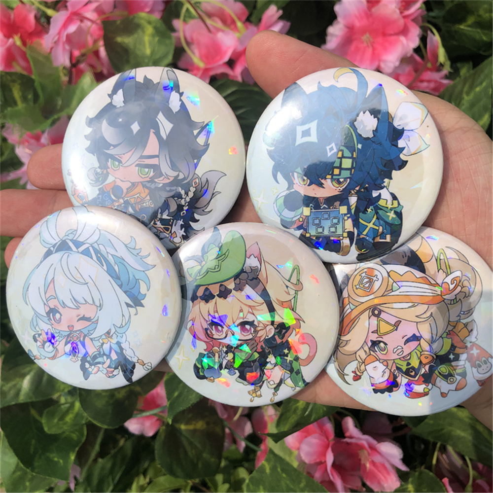 Juego Genshin Impact Sethos Mualani kchina Kinich Emilie Cosplay insignia Pin SPTE hojalata broche Prop