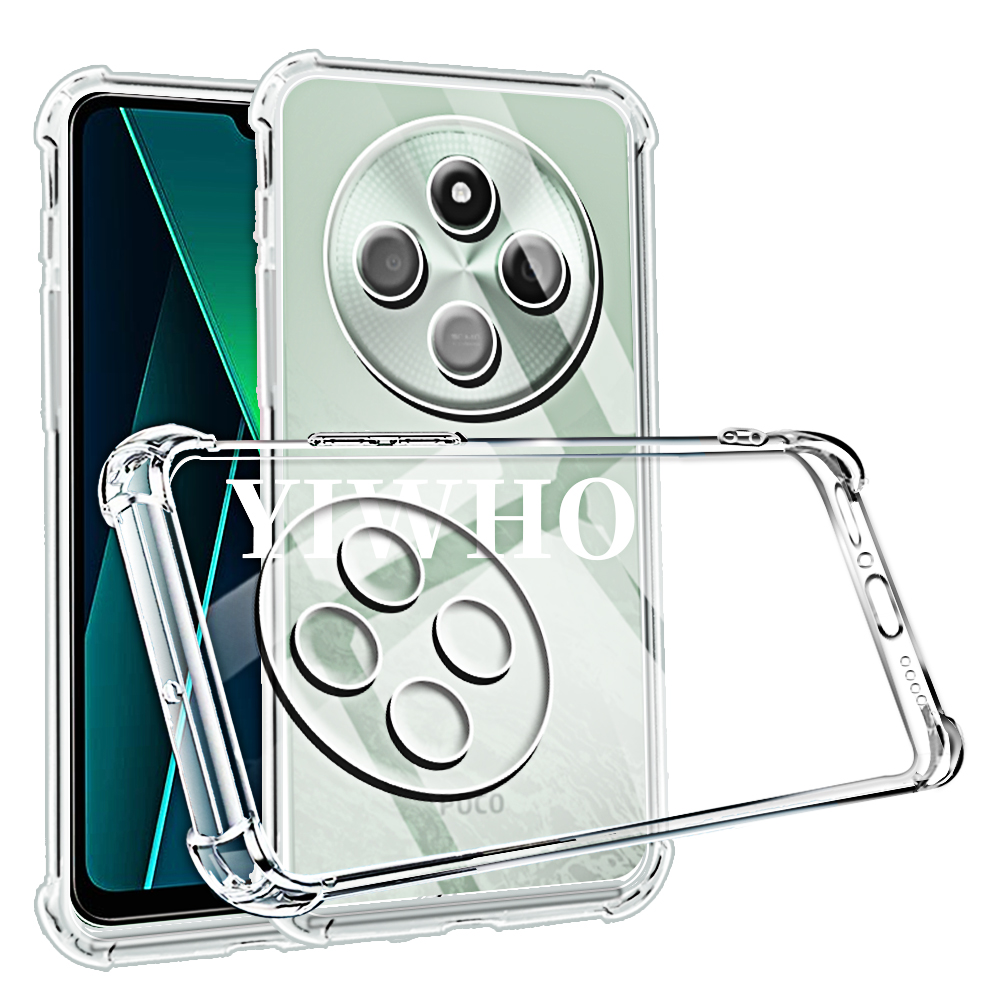 Противоударный чехол для телефона Xiaomi Poco Poxo C75 4g C65 C61 C55 5G C51 C40 C31 C3 Прозрачные задние чехлы Clera Phonecases