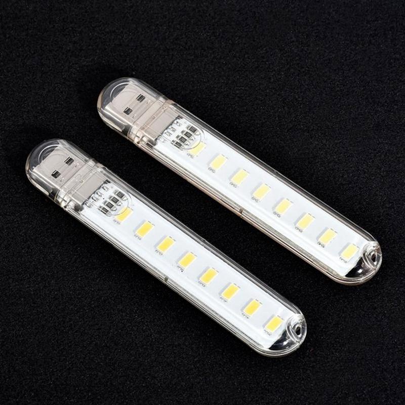 1 Pcs 8 LED Mini Lâmpada USB Portátil DC 5V Camping Iluminação USB para PC Laptop Mobile Power Bank Gadget