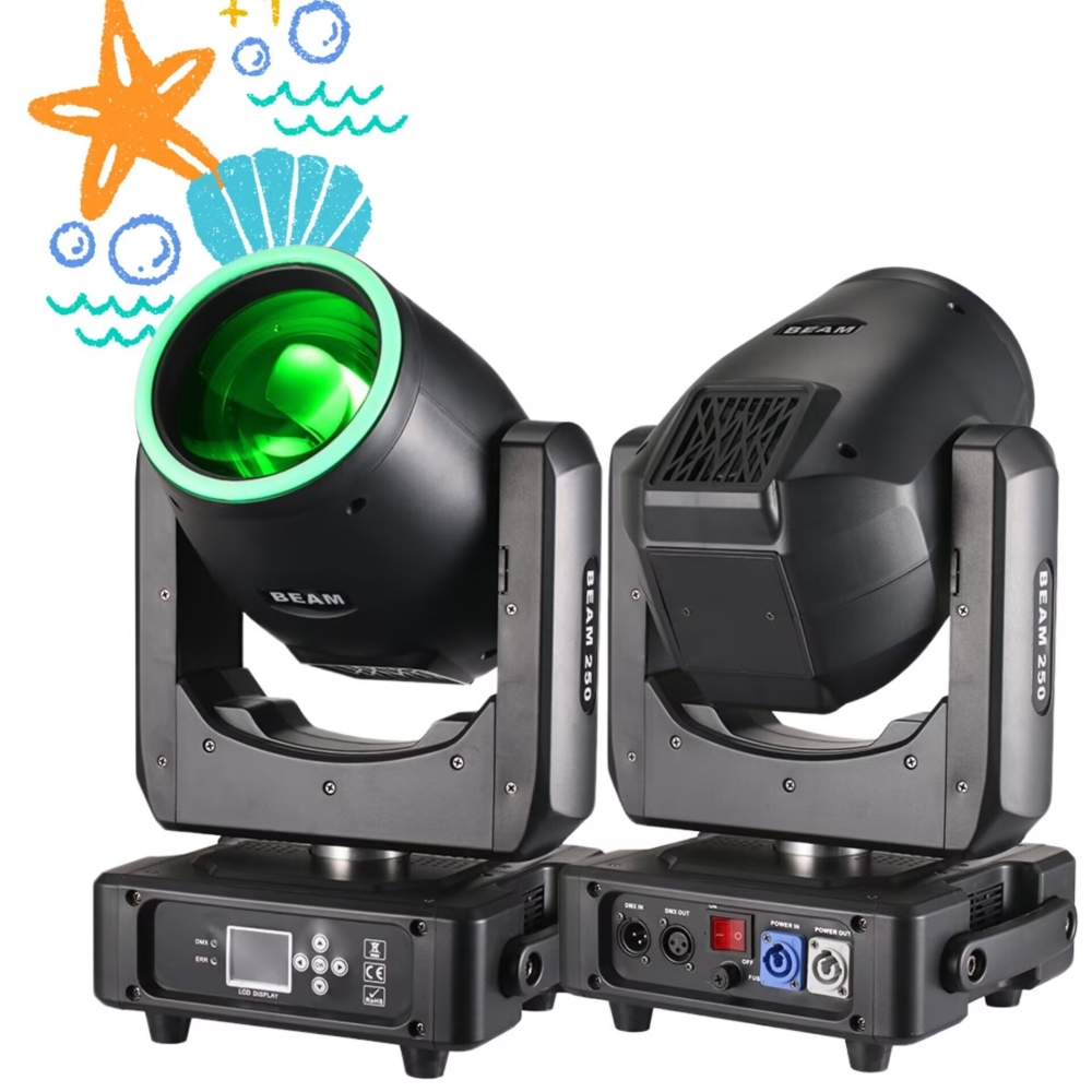 Lyre 250W 8R RGBW BEAM DMX512 Bühnenlicht mit mobilem Audiosteuerungskopf und DMX-DJ-Licht, geeignet für Hochzeitsmusik
