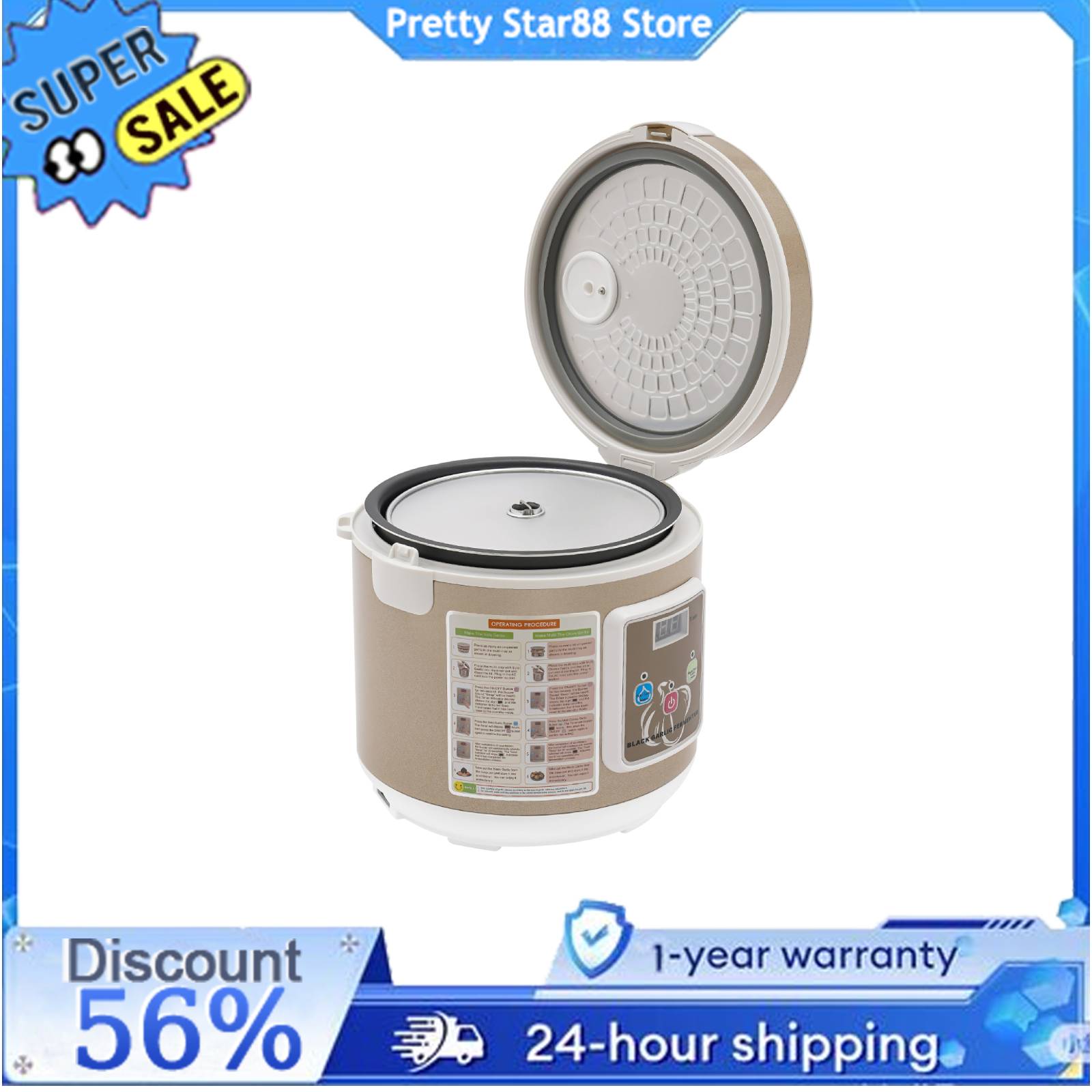 Fermentador de ajo negro inteligente completamente automático, 90W, 12-15 días, máquina de fermentación automática, 3,4 KG, regalo especial antiadherente