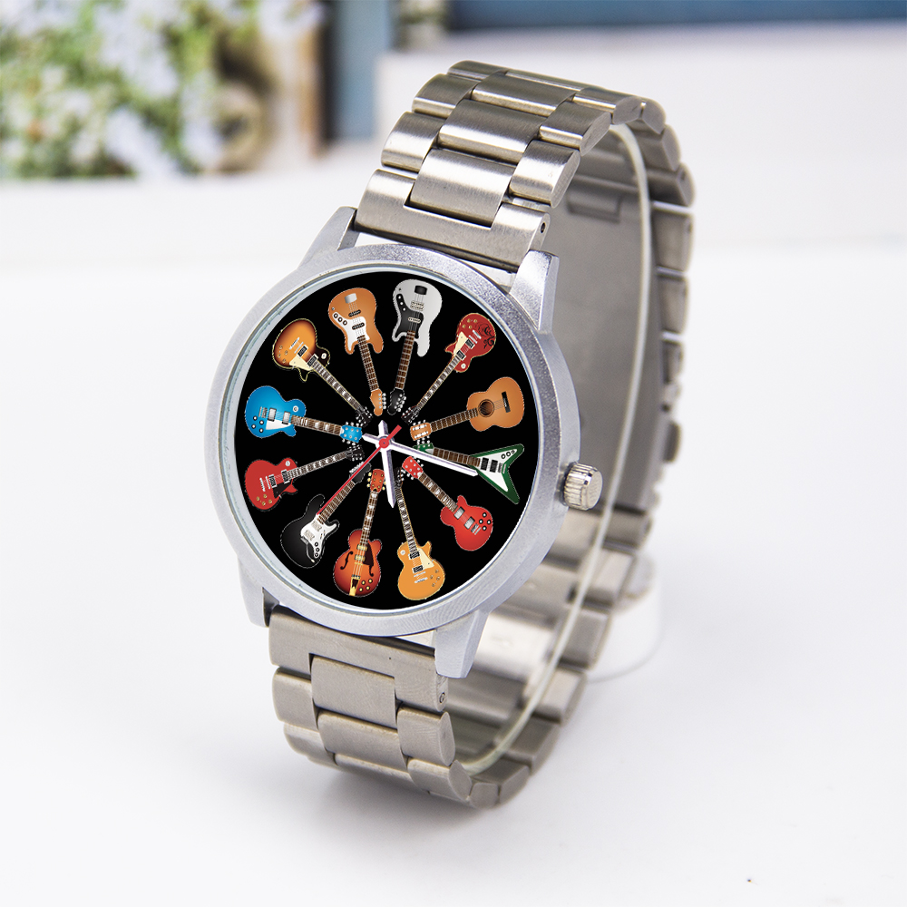 Relógio masculino com mostrador de 45/38 mm de diâmetro, relógio universal com movimento de quartzo, pulseira de couro de silicone e aço inoxidável, ouro rosa