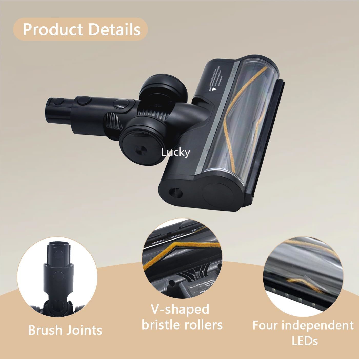 Motorized Brush for Dreame R20 T20 T30 R30 V12 V12 Pro T20 pro V11SE R10 vacuum cleaner, with LED light, Carpets and Hard Floors