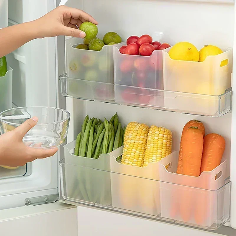 Ящики для хранения в холодильнике, органайзер для свежих продуктов, холодное хранение, хрустящие фрукты, специи, контейнеры для еды, коробки для домашней кухни