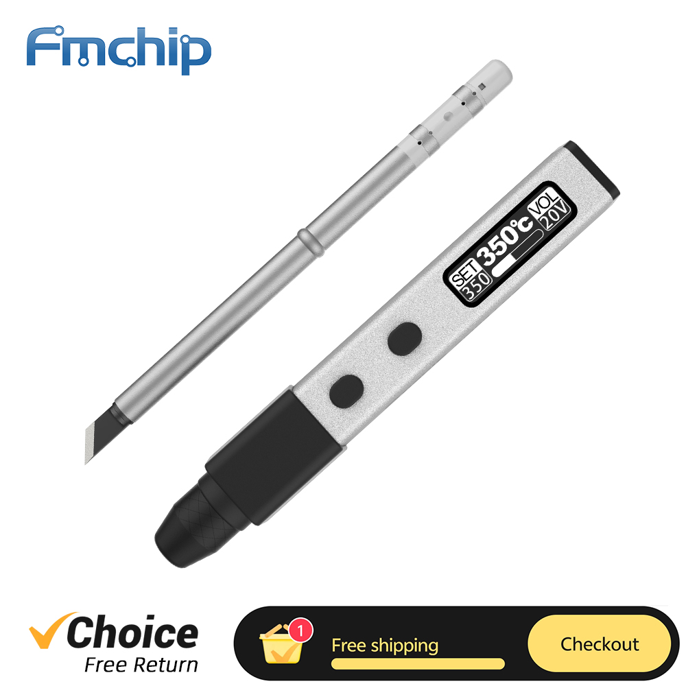 FMchip FM03 Soldeerbout 65W Draagbare Slimme Verstelbare Temperatuur Aluminium Digitale Soldeerstation Gereedschap T65 Tip
