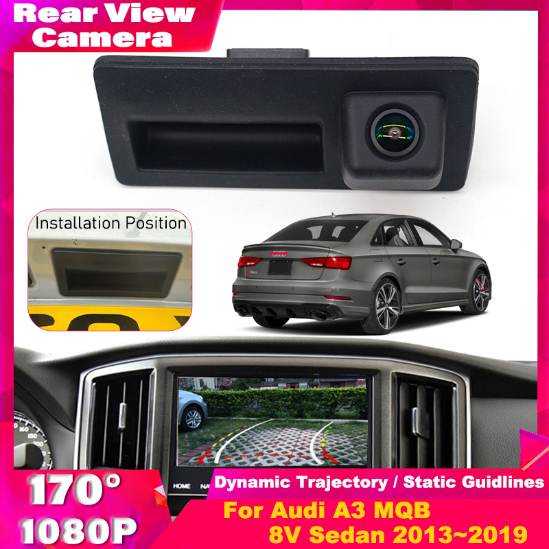 Kamera w uchwycie klapy bagażnika do Audi A3 MQB 8V Sedan 2013 2014 2015 2016 2017 2018 2019 HD CCD Kamera cofania z noktowizorem