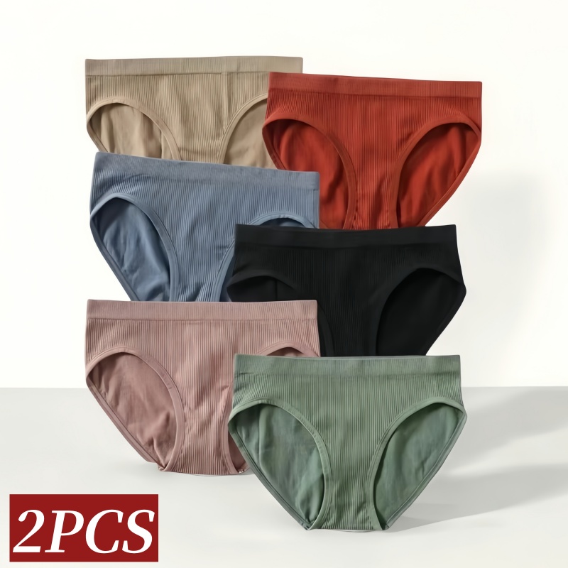 2 Teile/satz Frauen Höschen Low Rise Briefs Nahtlose Unterwäsche Weibliche Vollständige Abdeckung Zurück Böden Sport Unterhose Sexy Dessous M-L