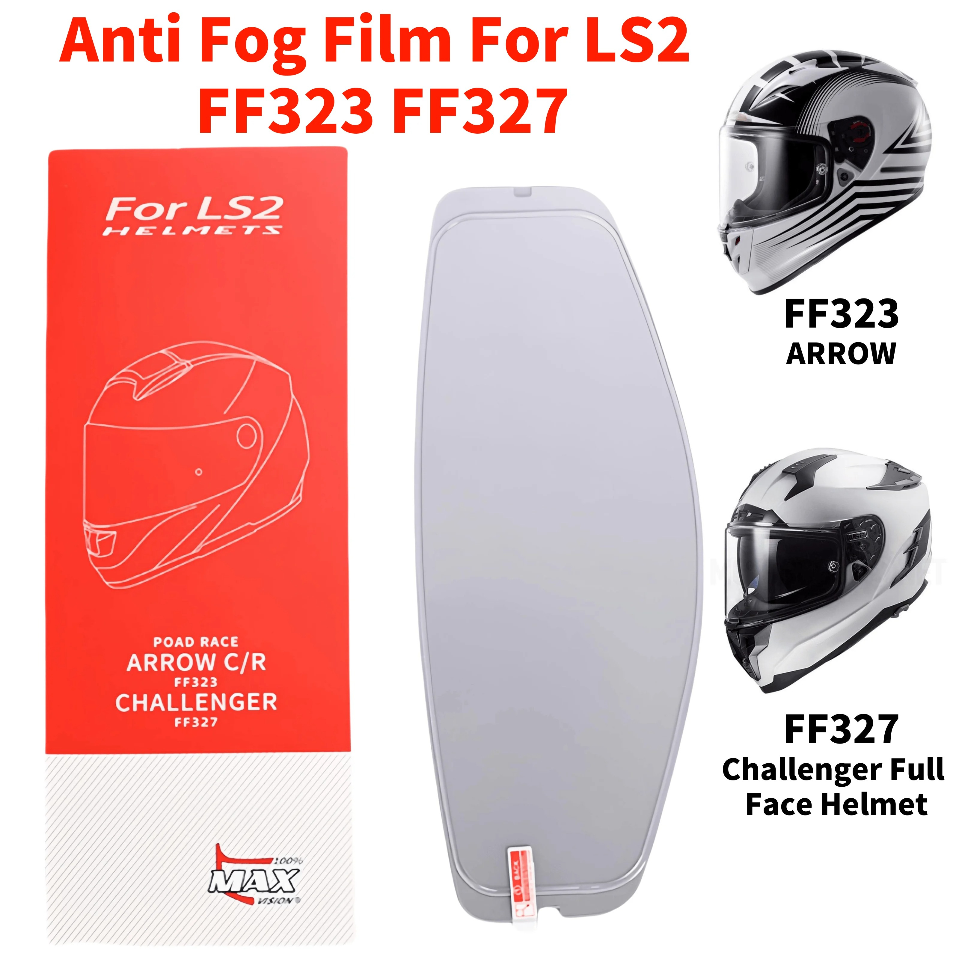 Film Anti-buée transparent pour LS2 FF323 flèche FF327 Challenger Viseira Para Capacete ainti insert antibrouillard DKS 147