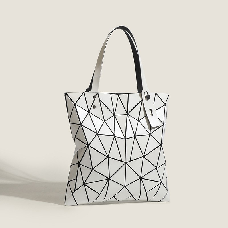 2026 Zomer Nieuwe Trendy Geometrische Patchwork Ruitvormige Tote Bag Veelzijdige Grote Capaciteit Bloemige Handtas Schoudertas Shopper