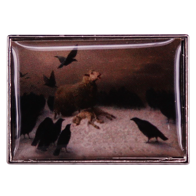August Friedrich Schenck Painting Anguish Sheep Enamel Pin Backpack Pins Arts Culture Badge Brooch Jewelry Gifts