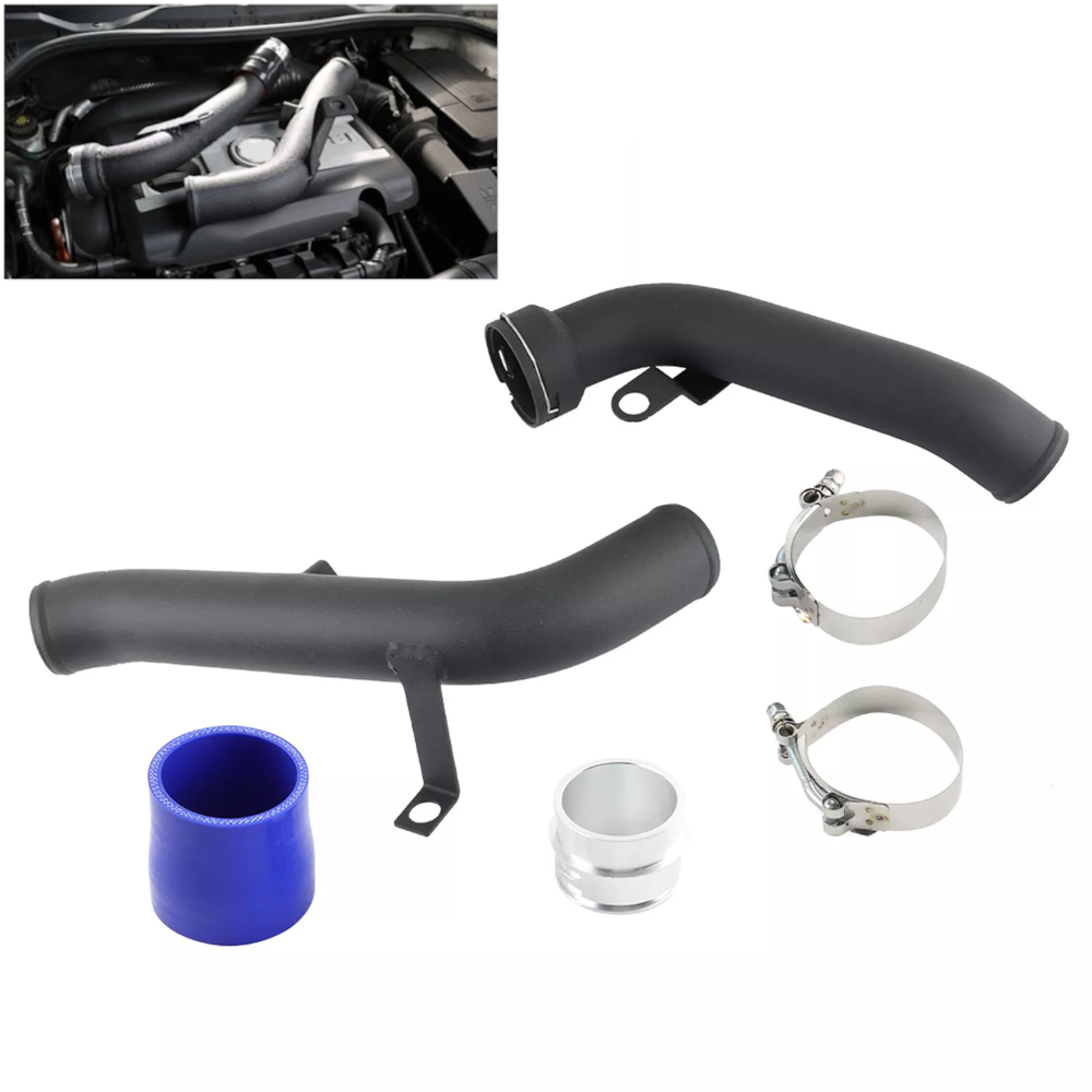 Zestaw do konwersji rury wyładowczej samochodu w kolorze czarnym do Volkswagen VW MK5 MK6 GTi Jetta Tiguan Scirocco Audi TT MK2 2009-2013