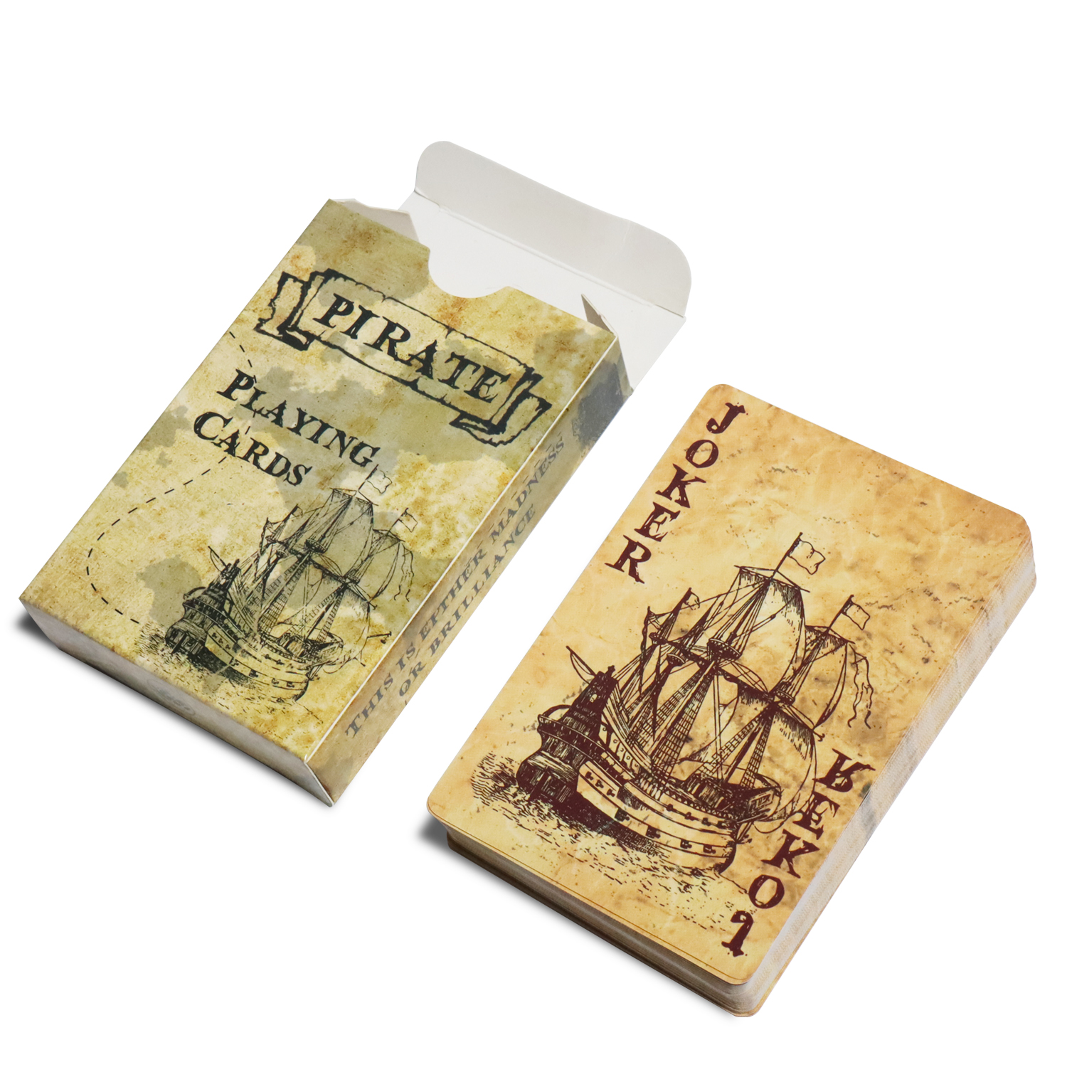Pirate King การ์ดเล่น Vintage Stype Bridge การ์ด 60x90 มม.โป๊กเกอร์เกมกระดาน Cartes