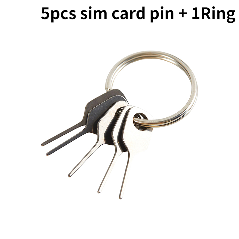 5ชิ้น/เซ็ตซิมการ์ด EJECT PIN เครื่องมือคีย์เข็มซิมการ์ดที่ใส่ถาด EJECT พินสำหรับกุญแจโทรศัพท์มือถืออุปกรณ์คีย์การ์ดเข็ม