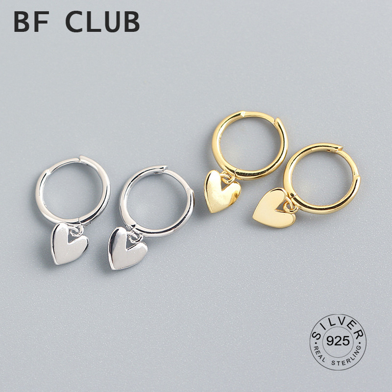 Pendientes con borlas de corazón de Plata de Ley 925 para mujer, joyería fina chapada en oro para prevenir alergias, accesorios para fiestas, regalos
