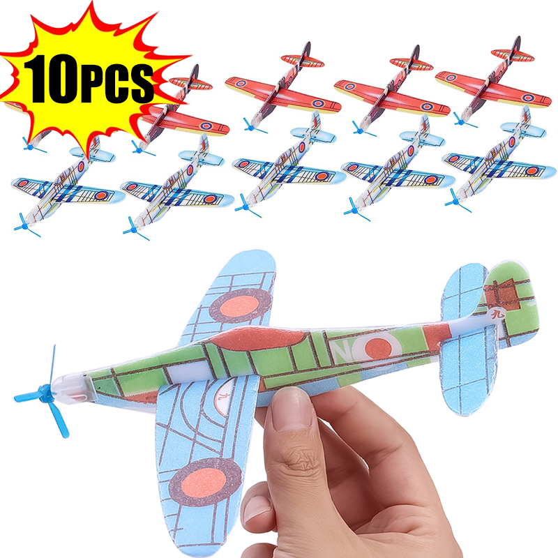 1/10 個 3D DIY 手投げ飛行グライダー飛行機泡飛行機パーティー用品子供キッズギフトおもちゃゲーム 12 センチメートル飛行飛行機