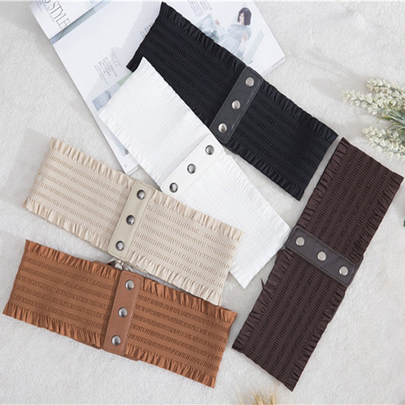 Cinturilla elástica ancha para mujer, cinturón de abrigo de Color sólido, cinturones de cintura de moda, accesorios de vestido, nuevo diseño
