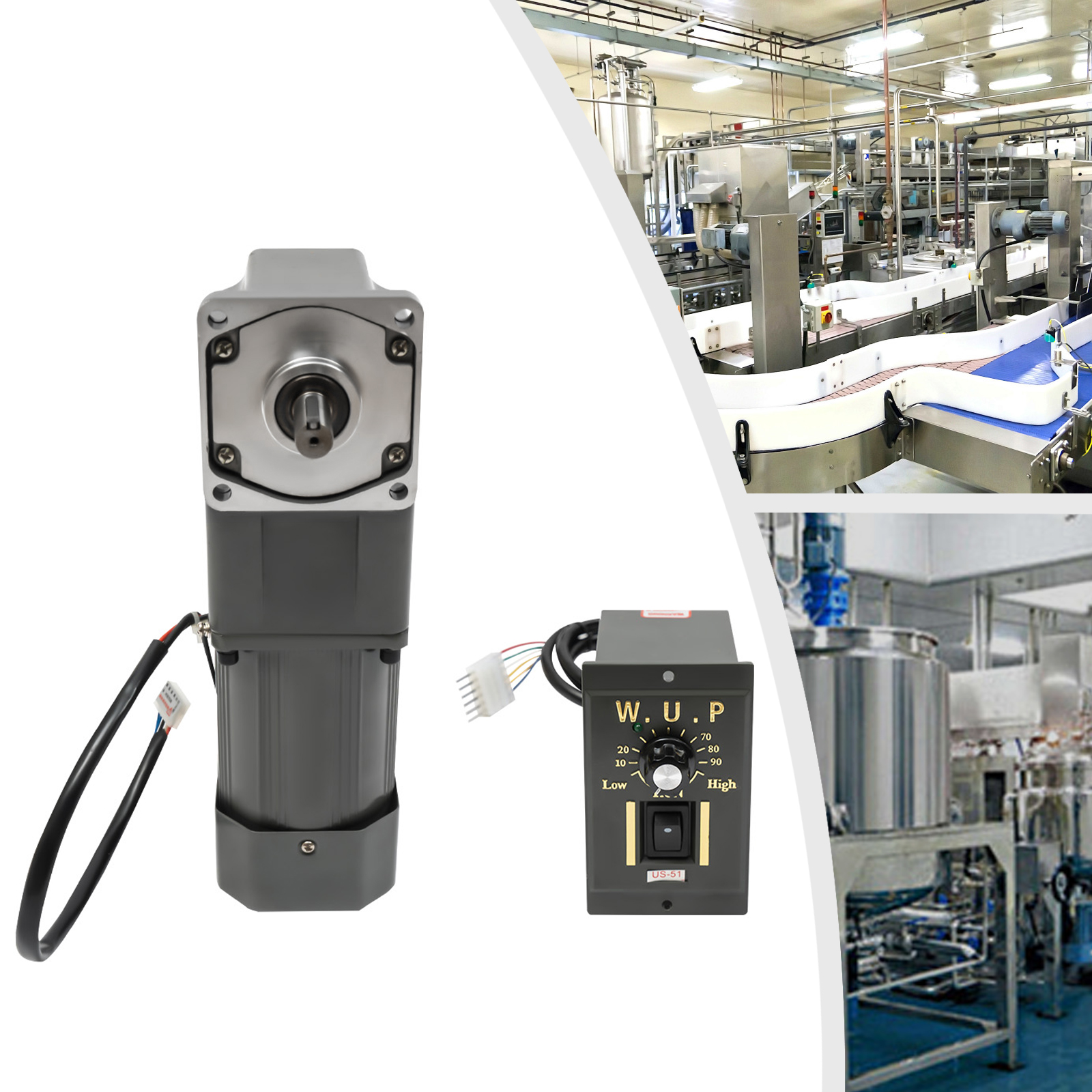 120w 30k 90 ° Eixo de saída de ângulo do motor de indusção da cabeça da engrenagem do motor de redução sólida média da saída do ângulo reto 110v