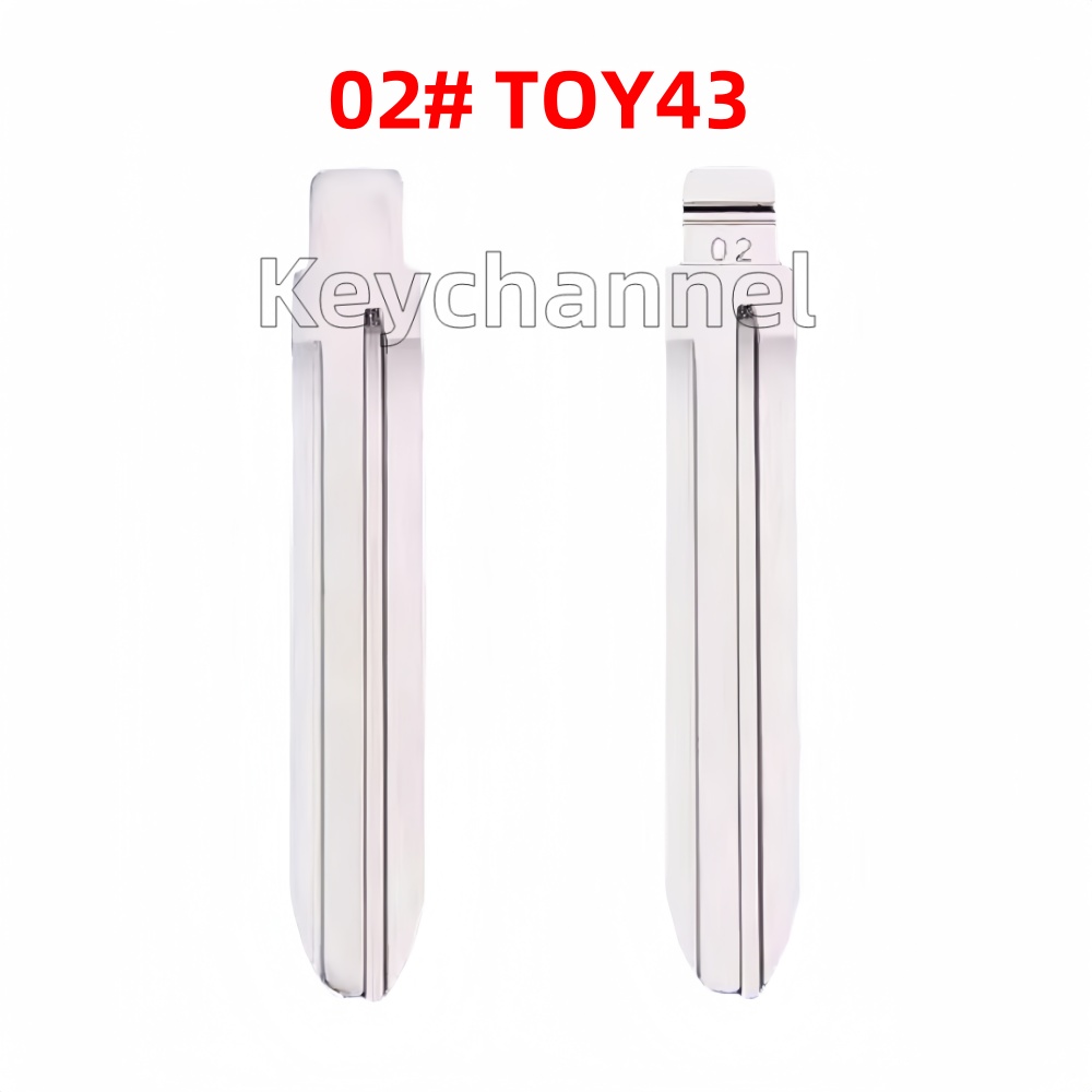 10 Uds TOY43 TOY43AT hoja de llave de coche 02 #   Hoja de llave KD para KD VVDI KEYDIY XHORSE para Toyota Corolla Camry Aixo Hilux Wish Vios