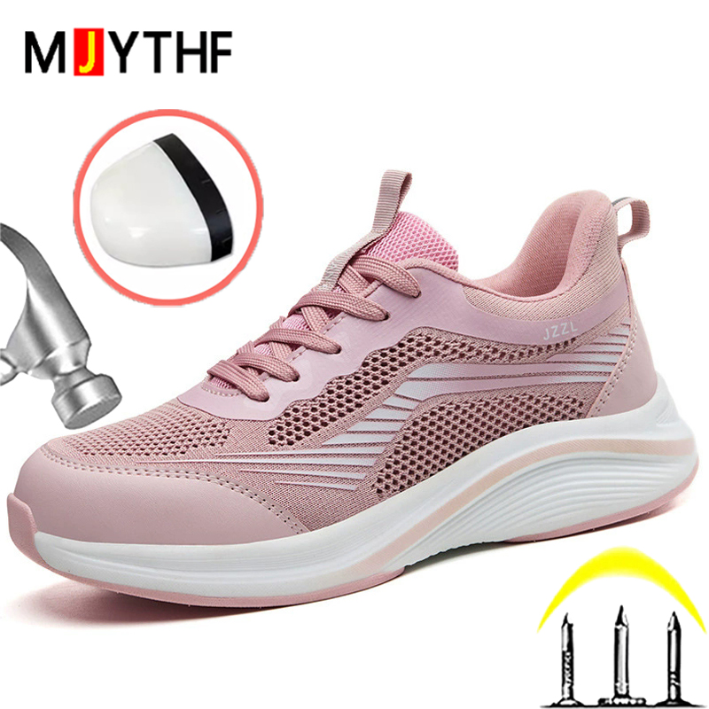 Breathable Women's Safety Shoes Anti-smash Anti puncture Work Sneakers 6KV Insulated Shoes Non-slip Security Protection Shoes