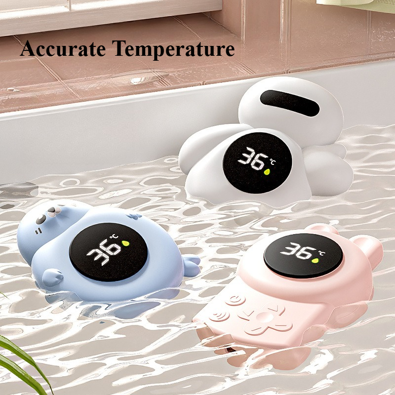 Monitor de temperatura do banho do bebê display led termômetro banho dos desenhos animados digital medidor temperatura da água banho flutuante para crianças toddle