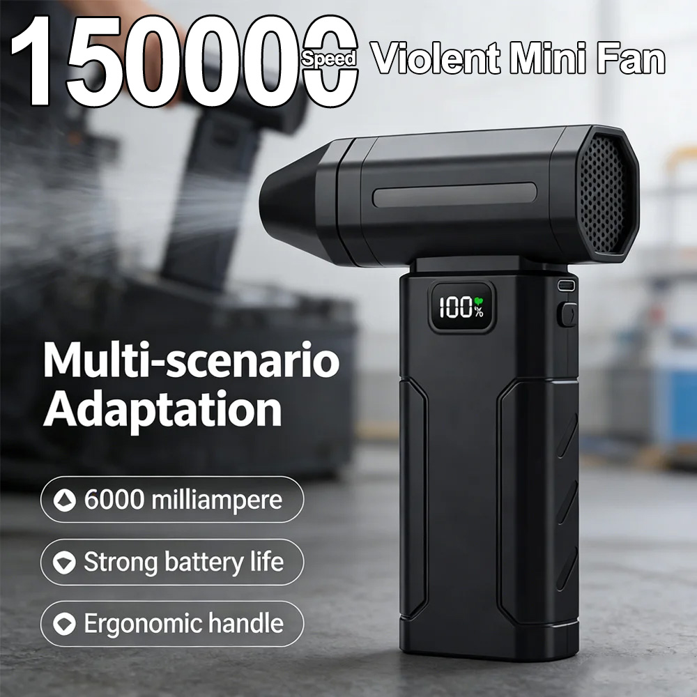 เครื่องเป่าลมขนาดเล็ก X8 150,000 รอบต่อนาที กำลังแรง ดูดฝุ่นได้ดี ชาร์จเร็ว ลมแรง สำหรับทำความสะอาดรถยนต์/คอมพิวเตอร์