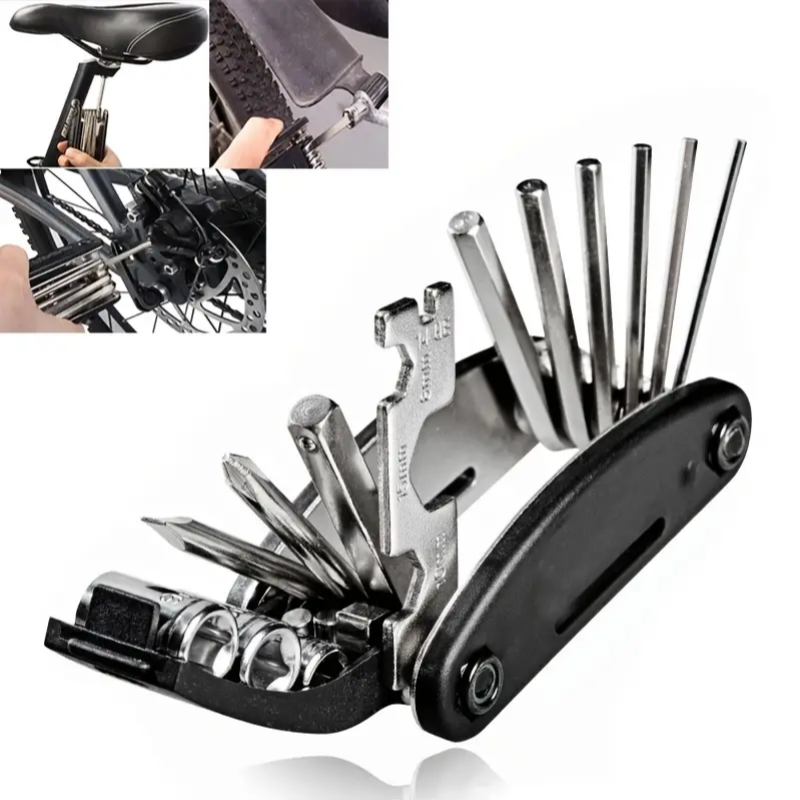 16-in-1 Mountainbike Tragbare Steckdose Mehrzweckschlüssel Fahrrad Multi Tool Schraubendreher Motorrad Fahrrad Reparatur Werkzeuge
