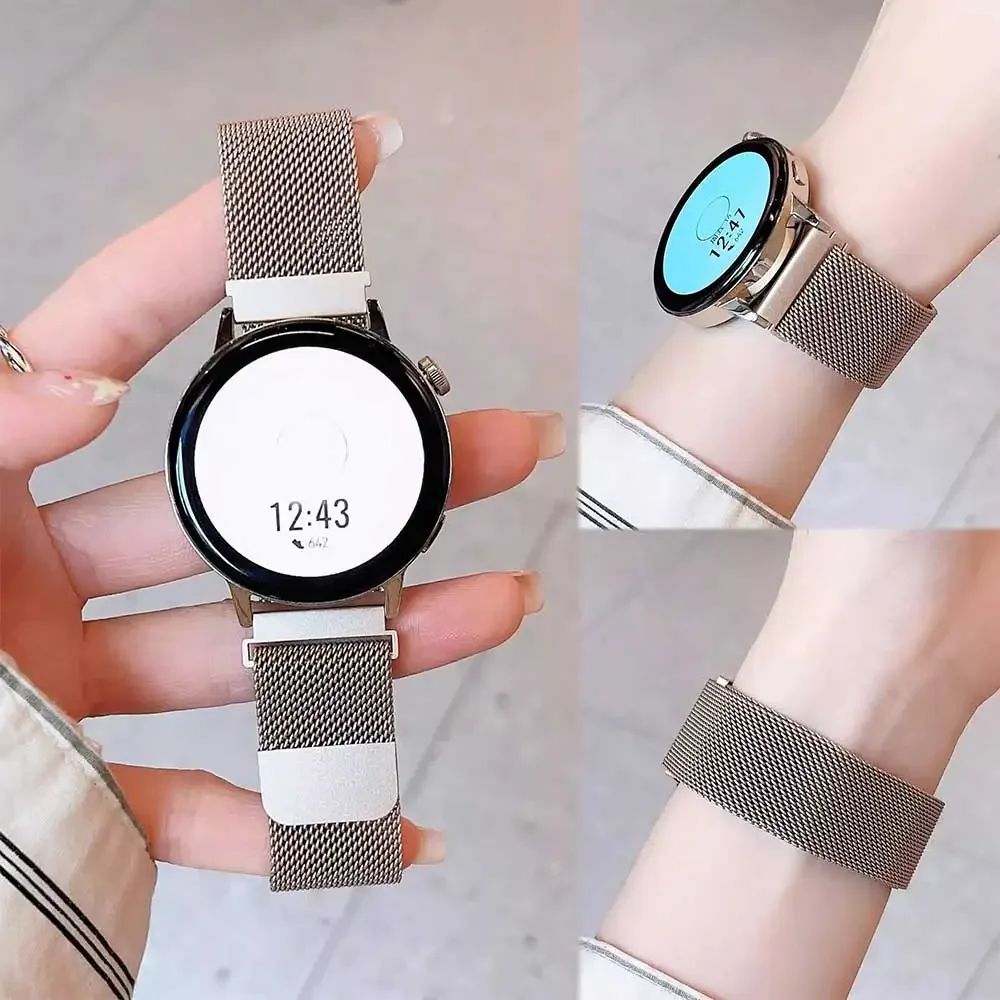 Milanese LOOP สําหรับ Samsung Galaxy Watch 7 6 5 4 44 มม.40 มม.โลหะแม่เหล็ก 22 มม.20 มม.สร้อยข้อมือ Galaxy Watch 4/6 คลาสสิก