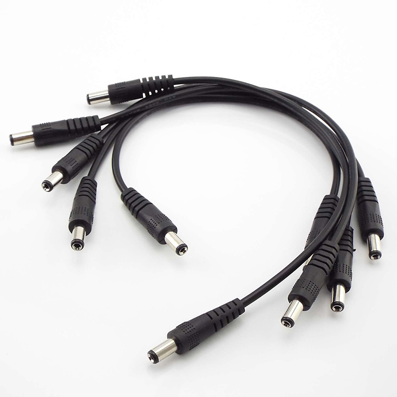 Câble d'alimentation cc 5.5x2.1mm mâle à 5.5x2.1 mâle, adaptateur de vidéosurveillance, câble de connecteur 12V, rallonges d'alimentation 0.25m/0.5m/1m D6