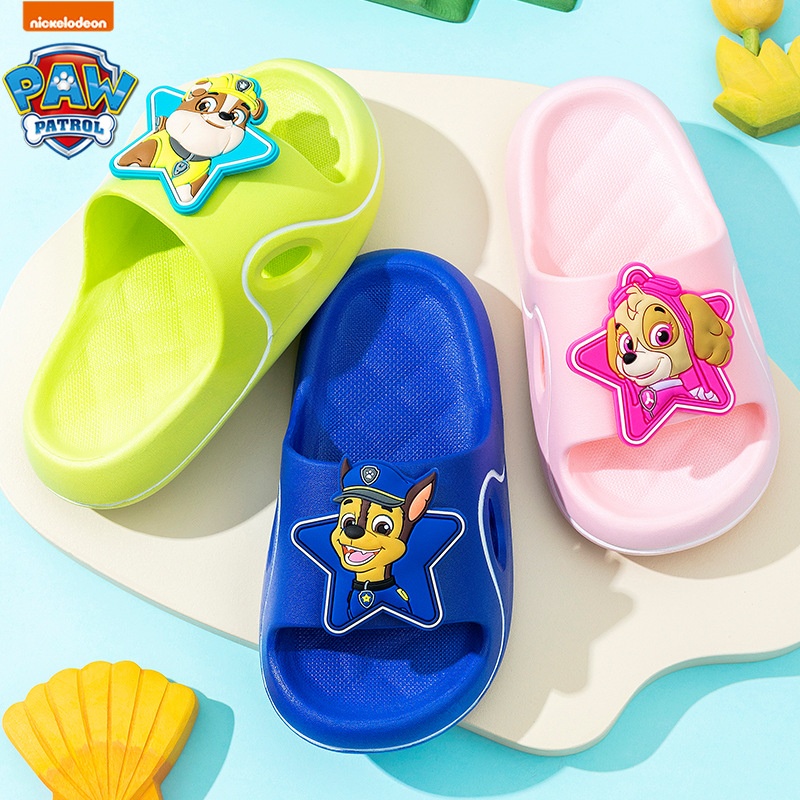 Paw Patrol – sabots pour enfants, matériau EVA Durable, semelle souple, sangle réglable, chaussures antidérapantes, pantoufles Skye 3D mignonnes