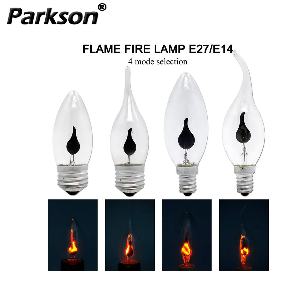 Vintage Edison Flamme E27 E14 LED Kerze Glühbirne AC 220V 3W Retro Effekt Glühbirne Lampe Flimmern Feuer licht Für Home Decor Beleuchtung