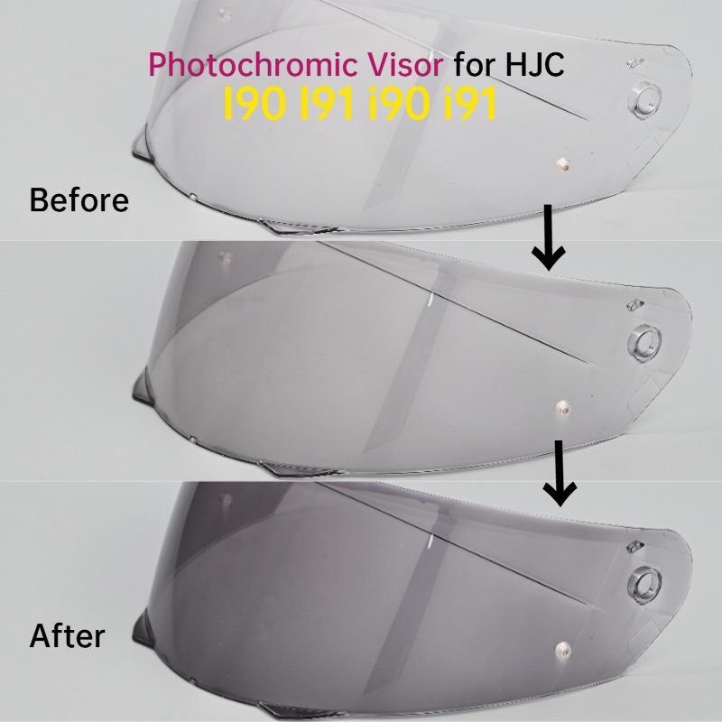 Viseira fotocrômica para capacete HJC hj-33 i90 i91 HJ-33, lente anti-UV, à prova de vento, acessórios para motocicleta