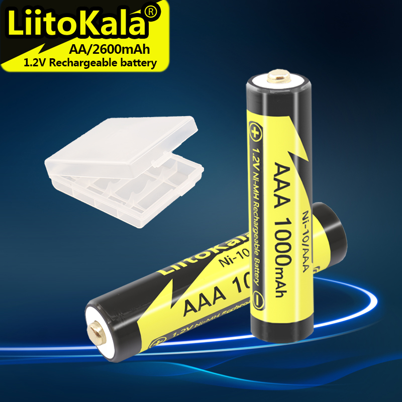 5-50 шт. LiitoKala Ni-10/AAA 1,2 В 1000 мАч AAA NI-MH аккумуляторные батареи для бритвы, фонарика, камеры, предварительно заряженная батарея NIMH