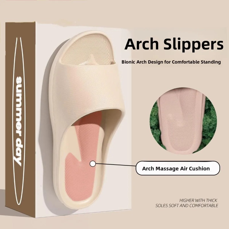 Nieuwe orthopedische slippers met voetboogondersteuning, corrigerend, zomerse, koele slippers voor dames, antislip, geurbestendig, voor binnen