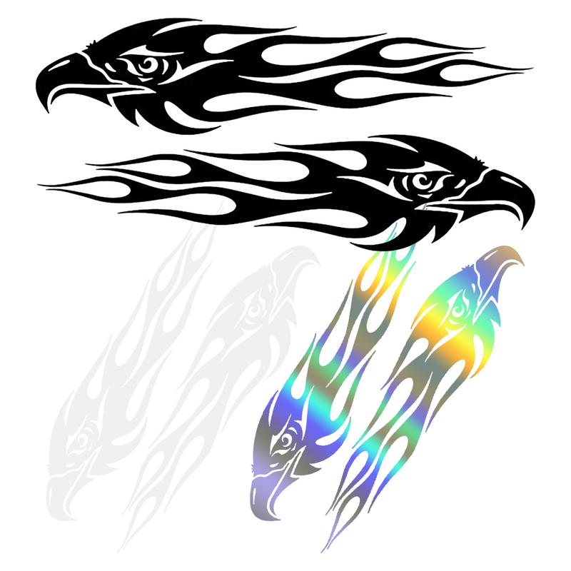 Adler Flamme Aufkleber Cooles Styling Reflektierende Motorrad Fahrrad Auto Aufkleber Dekoration DIY Warnung Sicherheit Reflektor Streifen