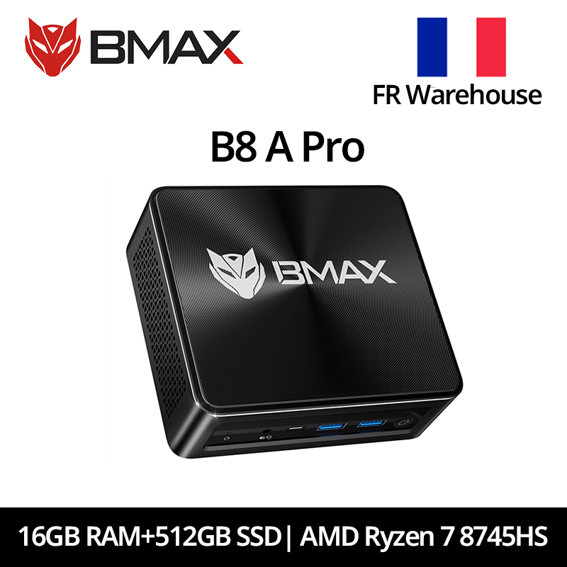 Laptop Bmax B8 A Pro Procesor AMD Ryzen 7 8745Hs Karta graficzna AMD Radeon 780M 16 GB pamięci RAM 512 GB SSD Windows 11 Wifi Bluetooth USB HDMI Type-C DP
