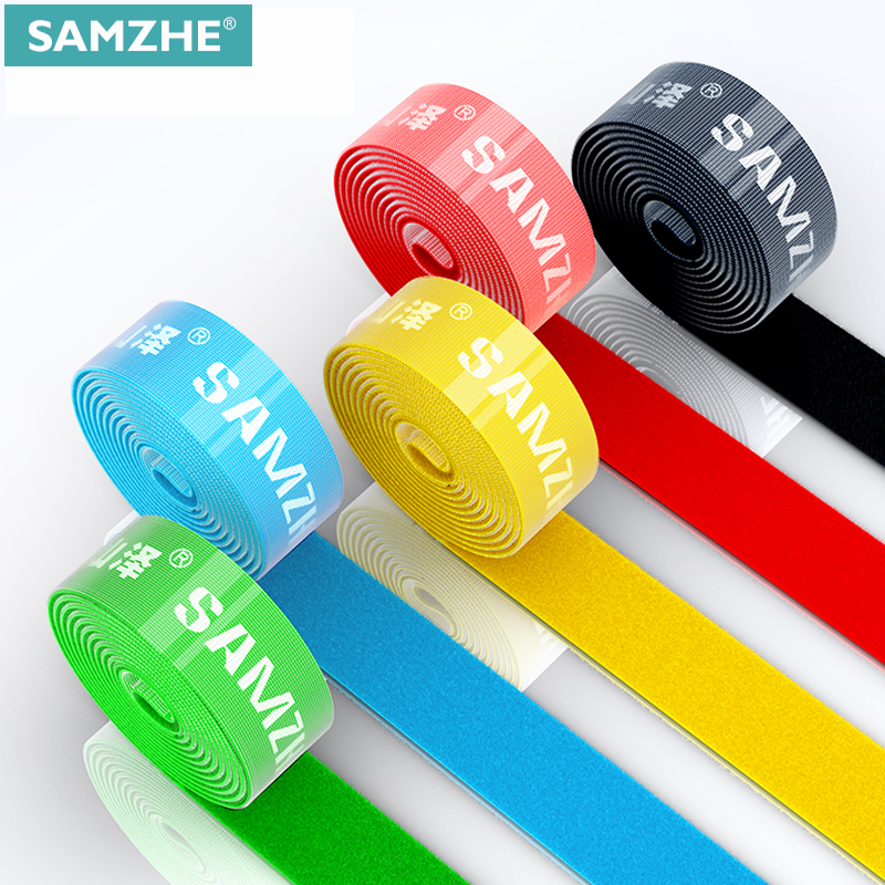 SAMZHE Organizer kabli USB, opaski do kabli, uchwyt na przewody myszy i słuchawek, organizer kabli HDMI, możliwość przycinania, taśma do zarządzania przewodami, pętelka na telefon, ochraniacz kabli