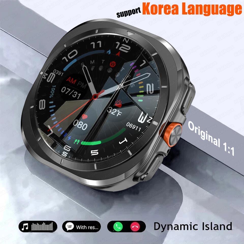 Para Samsung Galaxy Watch 7 Ultra soporte Corea GPS brújula NFC reloj inteligente deporte al aire libre hombre AMOLED BT llamada Galaxy 7 Smartwatch