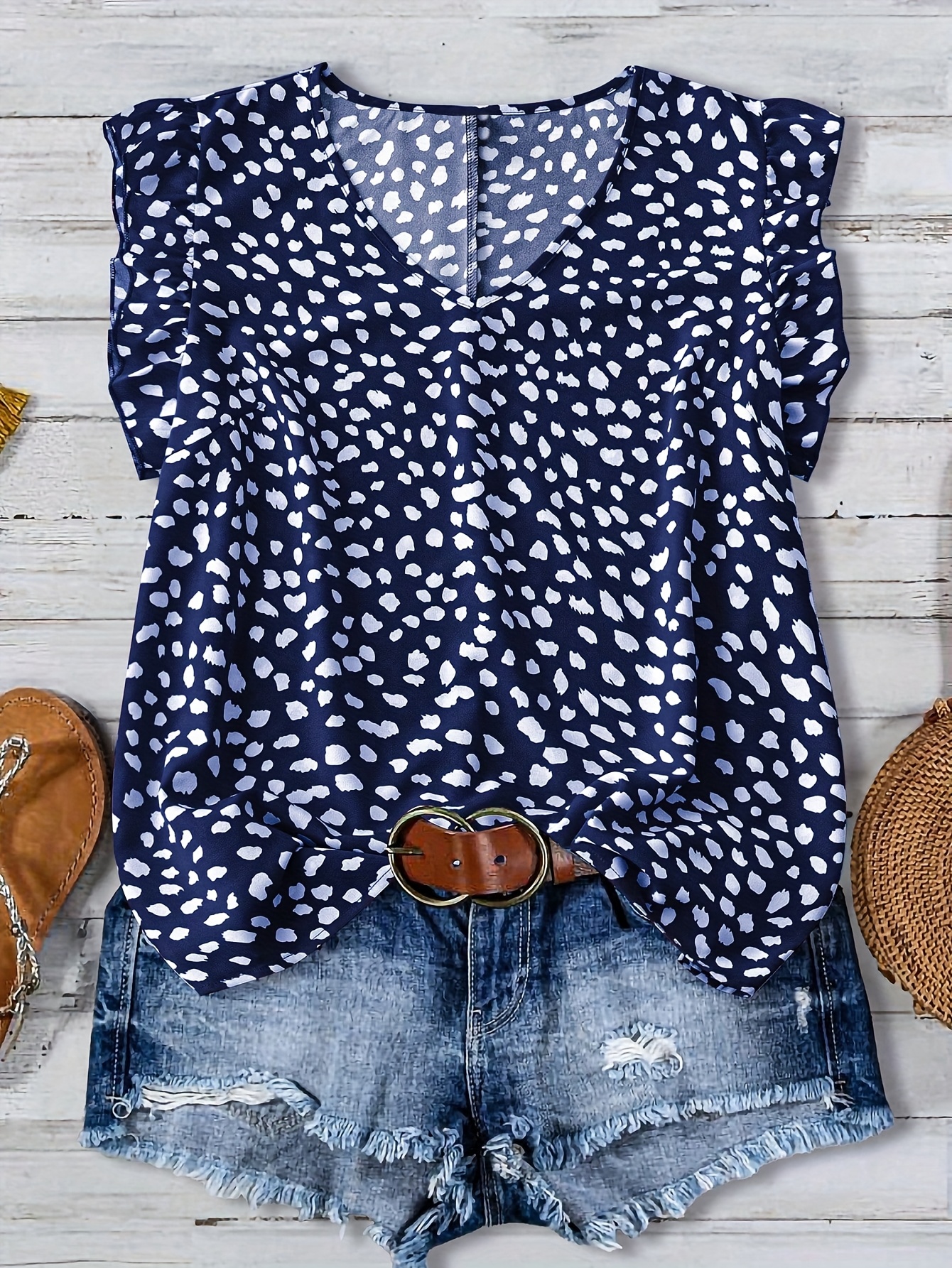 Zomer grote maat dames bloemenprint losse mouwloze top met ronde hals voor vakantie-uitjes