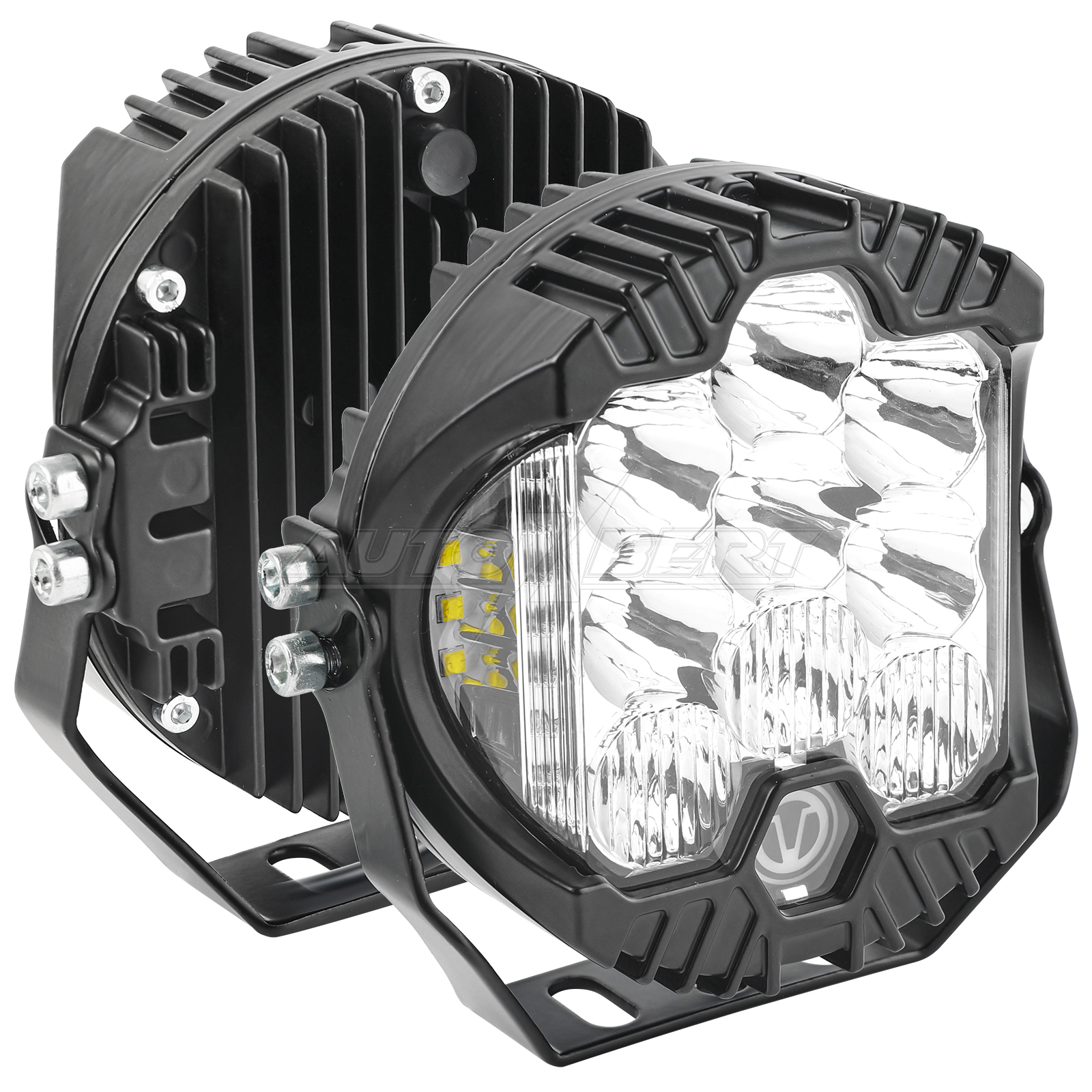 5-calowe światło drogowe LED o mocy 50 W. Światło halogenowe. Offroad przeciwmgielne. Zderzak dachowy