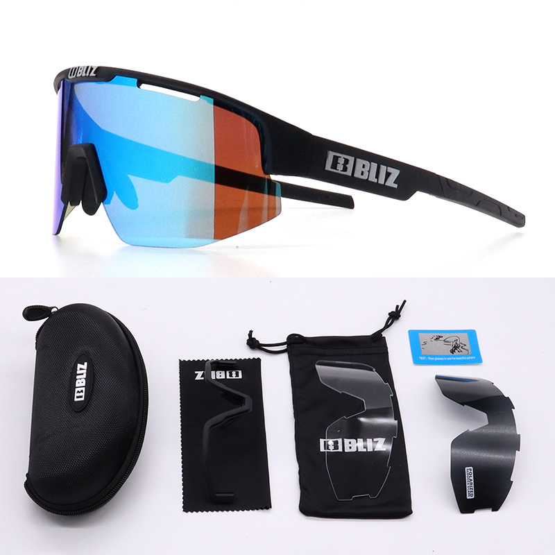 Lunettes de vélo polarisées B BLIZ, protection solaire UV400, lunettes de cyclisme ultralégères, monture large, lunettes de vélo de montagne, lunettes de vélo de route