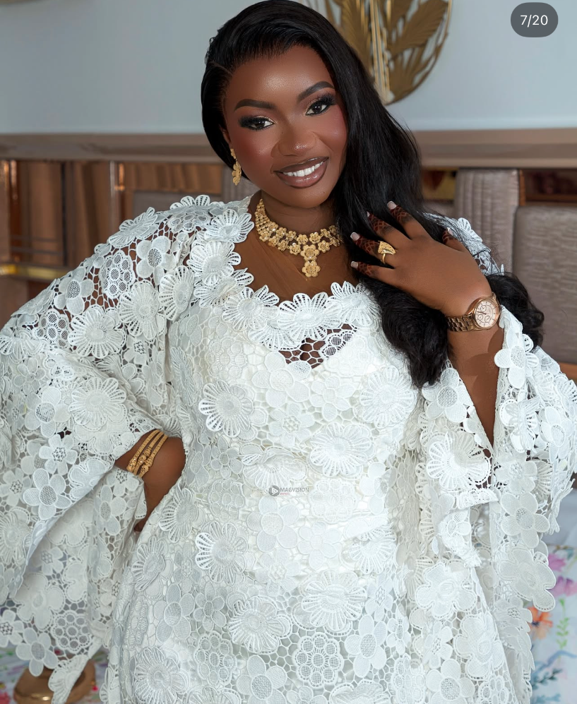 Rohweiß bestickte Hochzeit Guipure-Spitze 3D Rocking Cupion Stoff Neueste afrikanische gelegentliche Nähen Schnur Tuch hohe Qualität