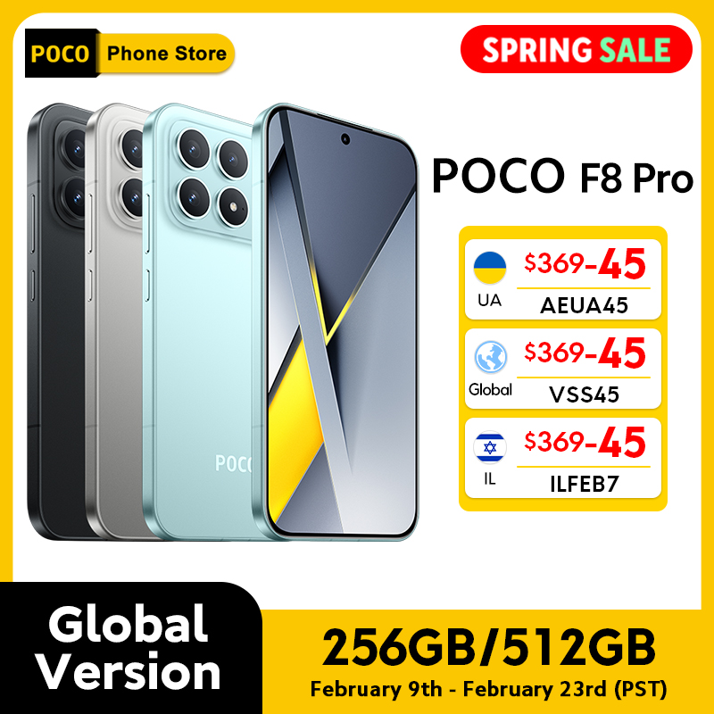【월드 프리미어】POCO F8 Pro 5G 글로벌 버전 스마트폰 스냅드래곤 ®   8 엘리트 6.59인치 120Hz 하이퍼RGB AMOLED 디스플레이 6210mAh NFC